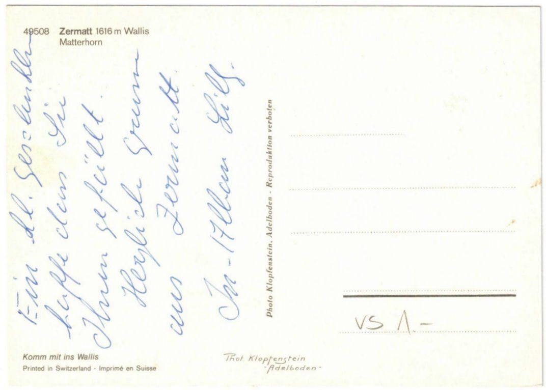 Cartoline postali: Zermatt - 7 Bild AK – Usato da Binningen venduto da Mountainrider 1