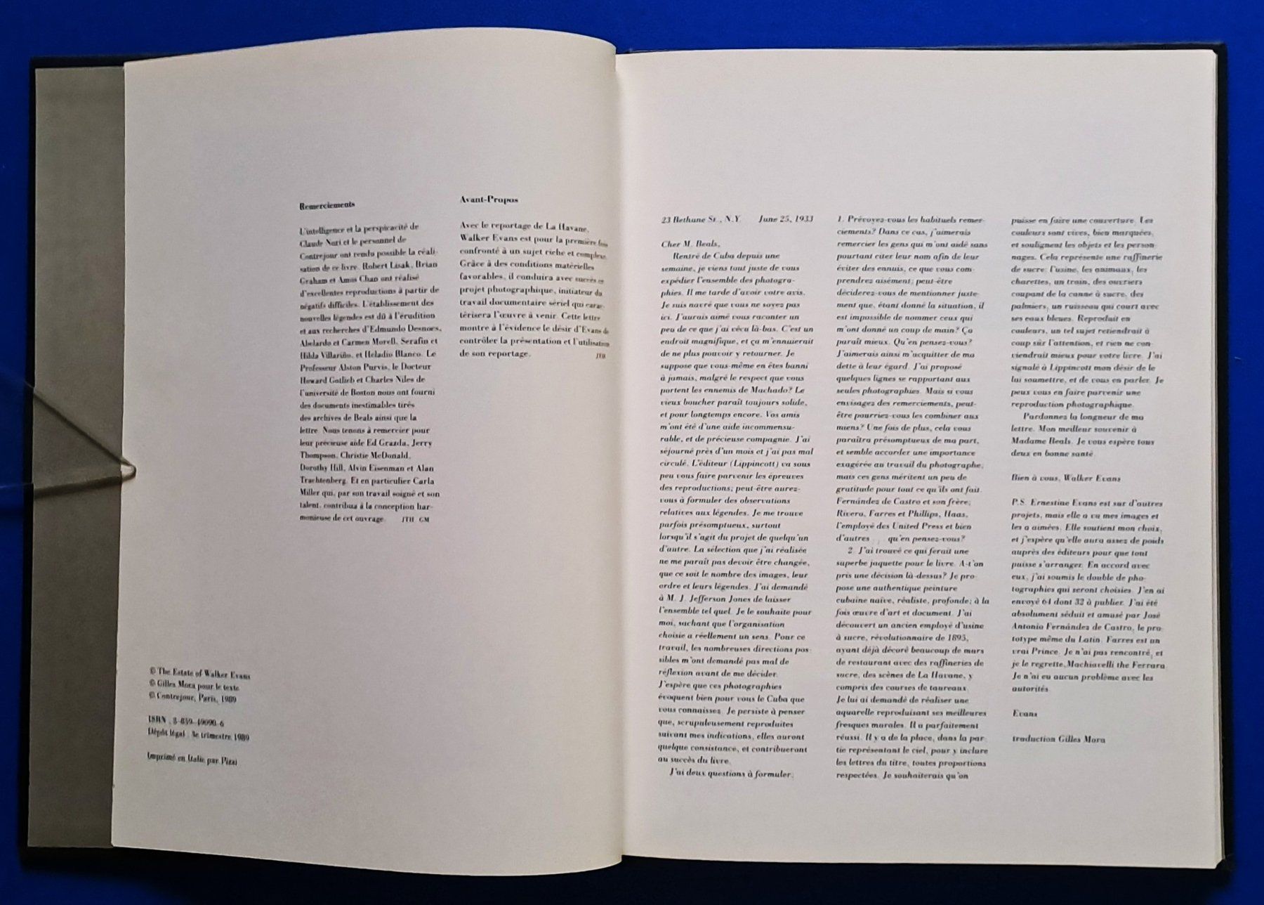 Bücher: WALKER EVANS: HAVANA 1933. EA 1989 Paris. – Gebraucht aus Zürich von archiphil 4