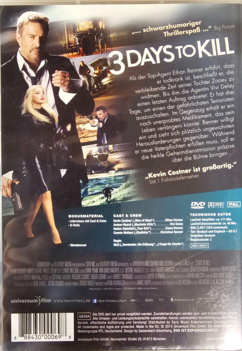 Tutti i DVDs: 3 Days to kill – Usato da Wahlen b. Laufen venduto da Cg10 1