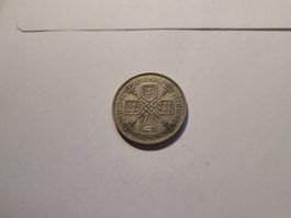 1 Florin 1929 Grossbritannien Silber