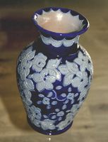Vase Elsass / Betschdorf, Salzlasur, 21 cm, vintage