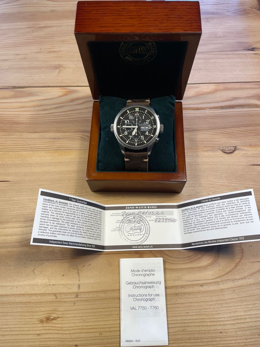 Zeno Uhren: Zeno Watch Basel / Fellow Oversized Chronograph Day-Date – Gebraucht aus Höfen b. Thun von Pritt1 4