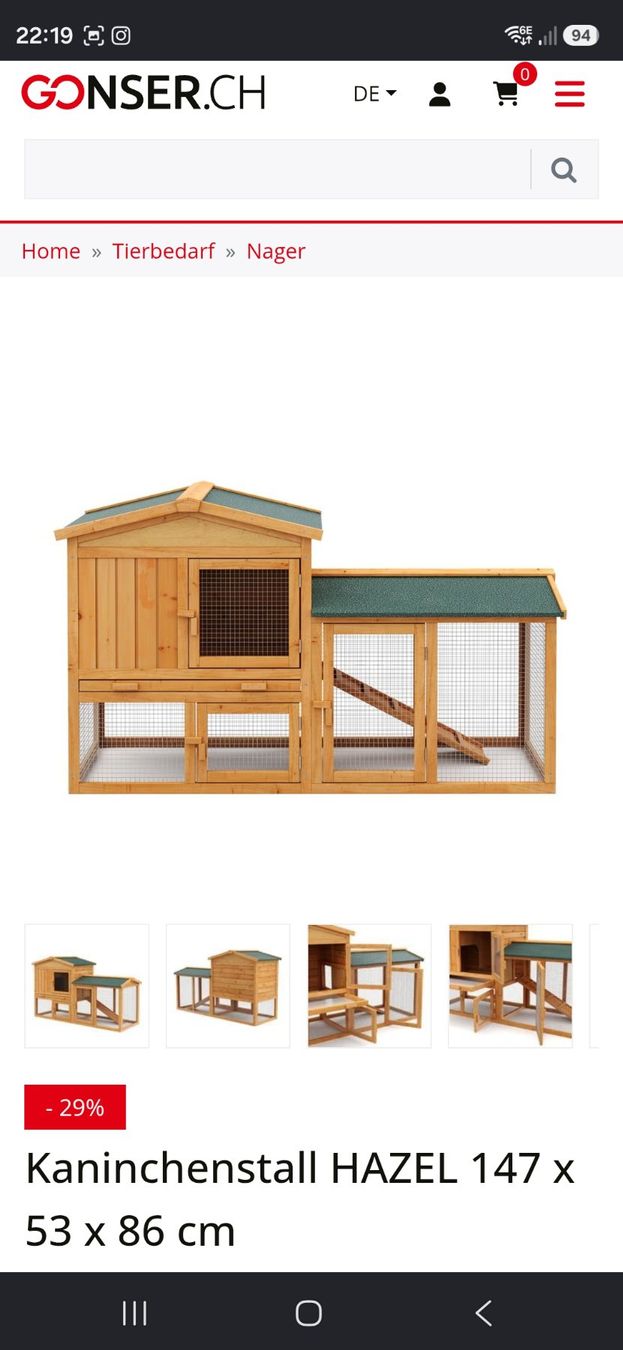 Cages, transport & sécurité: Kaninchenstall – D'occasion à Altishausen par ter_58nj 2