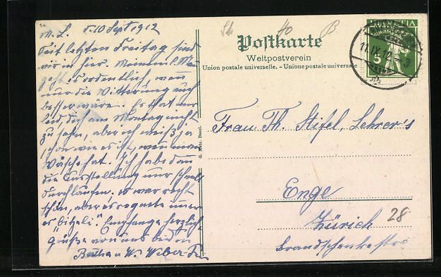 Cartoline postali: AK Rheinfelden, Solbad Schützen, 1912 – Usato da Berlin venduto da bartko-reher 1