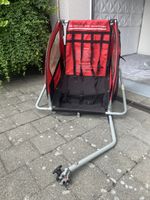Kinderfahrradanhänger rot schwarz gebraucht