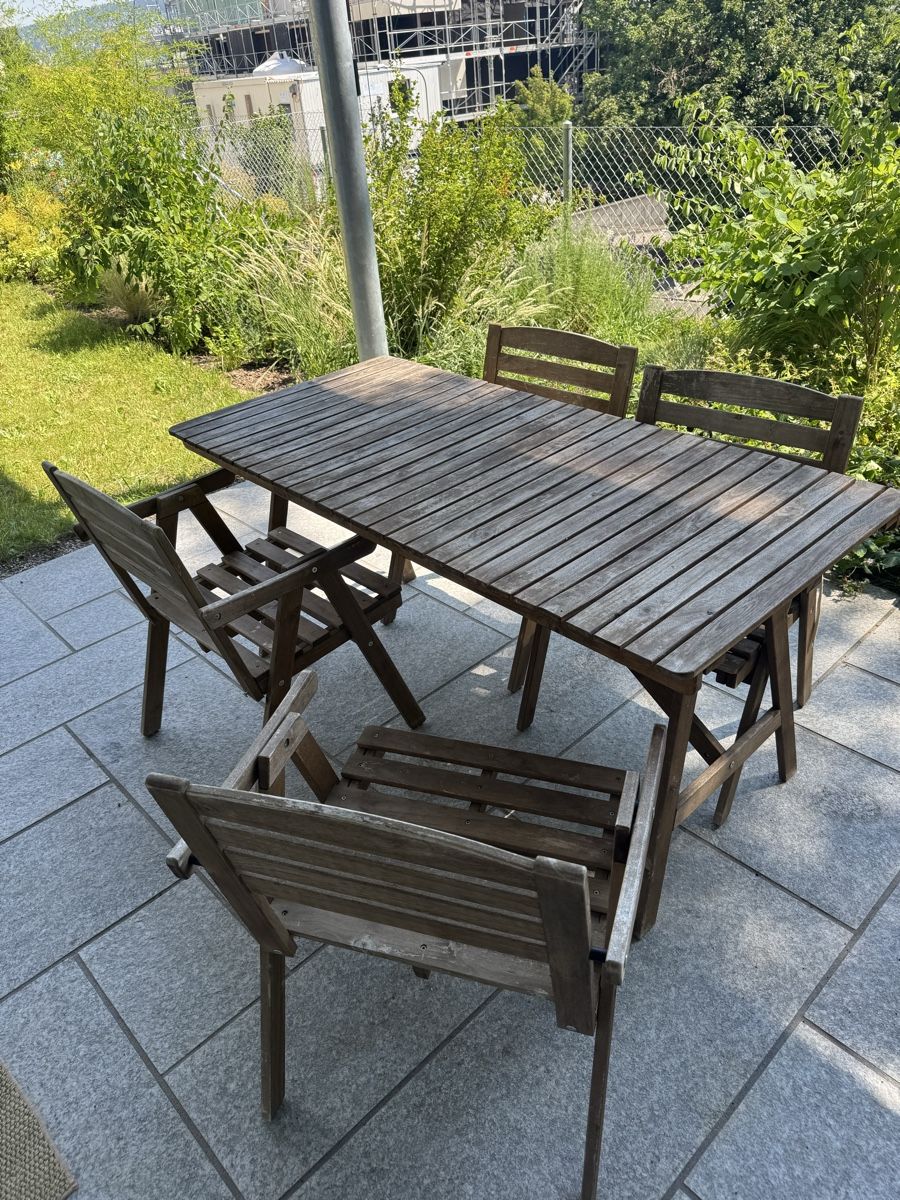 Tavoli: Gartentisch Holz mit 4 Stühlen – Usato da Zürich venduto da car_zzr5