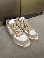 Prada Damen Sneaker Leder & Wildleder Beige/Weiss – Gr.39.5