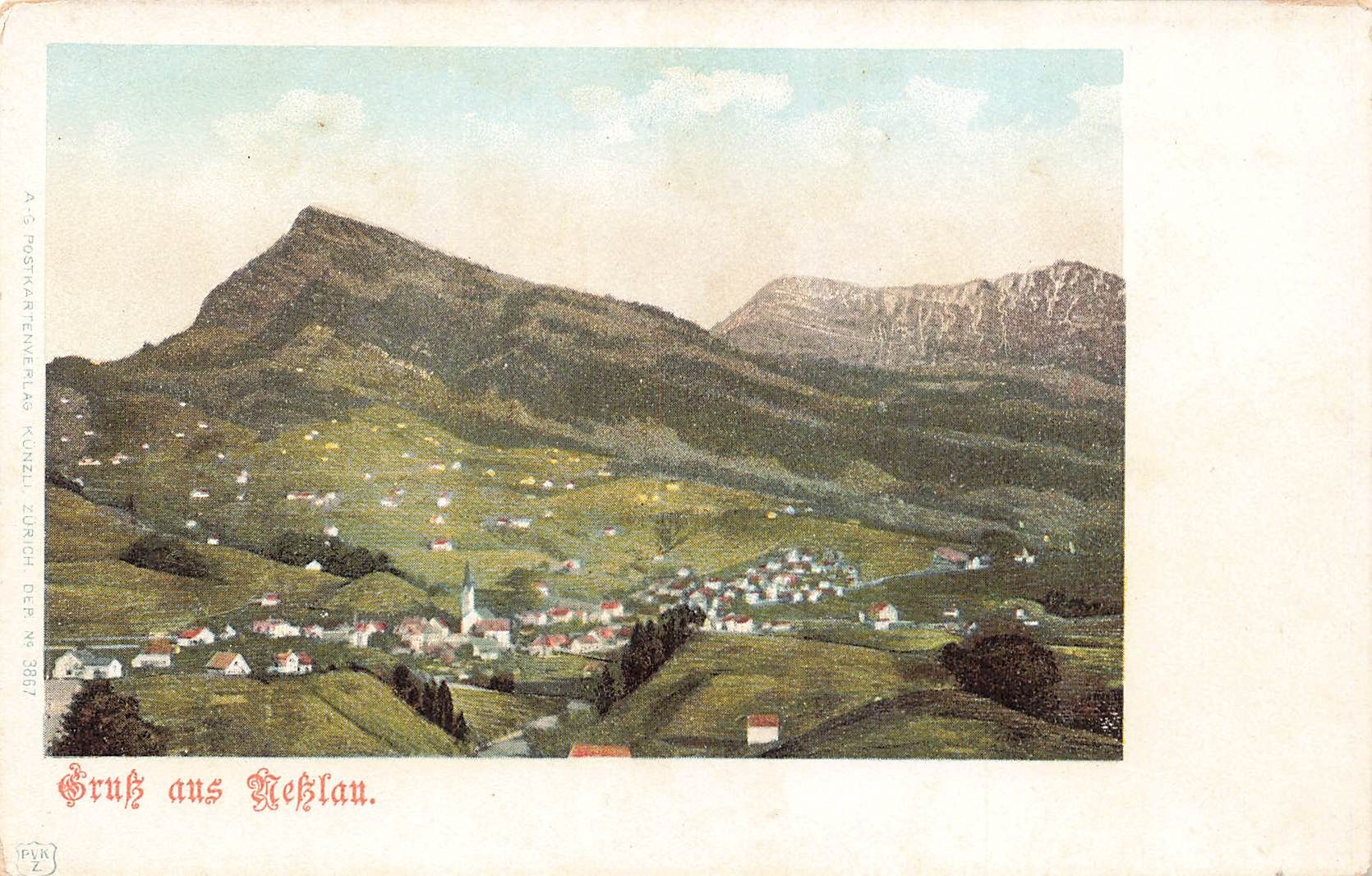 Cartoline postali: Gruss Nesslau SG Panorama – Usato da Biasca venduto da Blenio71