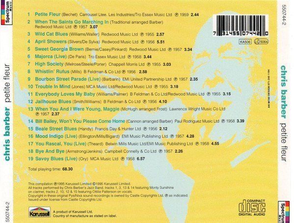 CDs: Chris Barber - inc. "Bourbon Street Parade", "Petite Fleur", – Gebraucht aus Unterbäch VS von Plasido 1