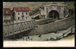 Goeschenen, Tunneleinfahrt der Gotthardb