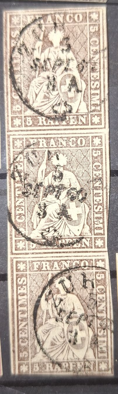 Alle Briefmarken: Lot Strubel G - Druck Periode Kat. 1220.- – Gebraucht aus Balgach von SIMEON27 1