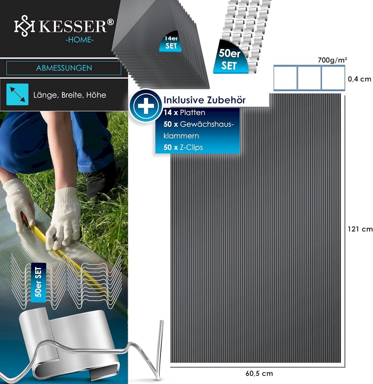 Casette da giardino & serre: 14x Hohlkammerstegplatten 121 x 60.5cm – Nuovo e nell'imballaggio originale da Bottighofen venduto da zaap 1