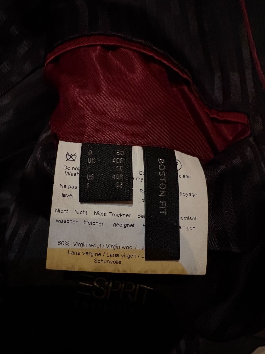 Esprit Jacken: Esprit Boston Fit Herrenjacke Blaser Gr.50 – Gebraucht aus Genève von sunandwind 3