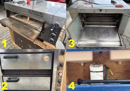 2 Pizzaöfen / 1 Elektro Grill / 1 2er Spültisch mit Boiler