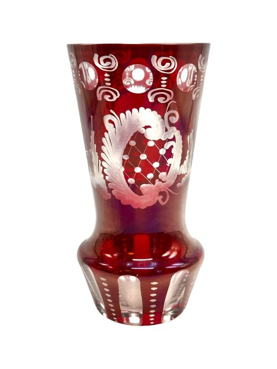 Vase vintage orange par Opaline Florence, Italie 1970 | €220