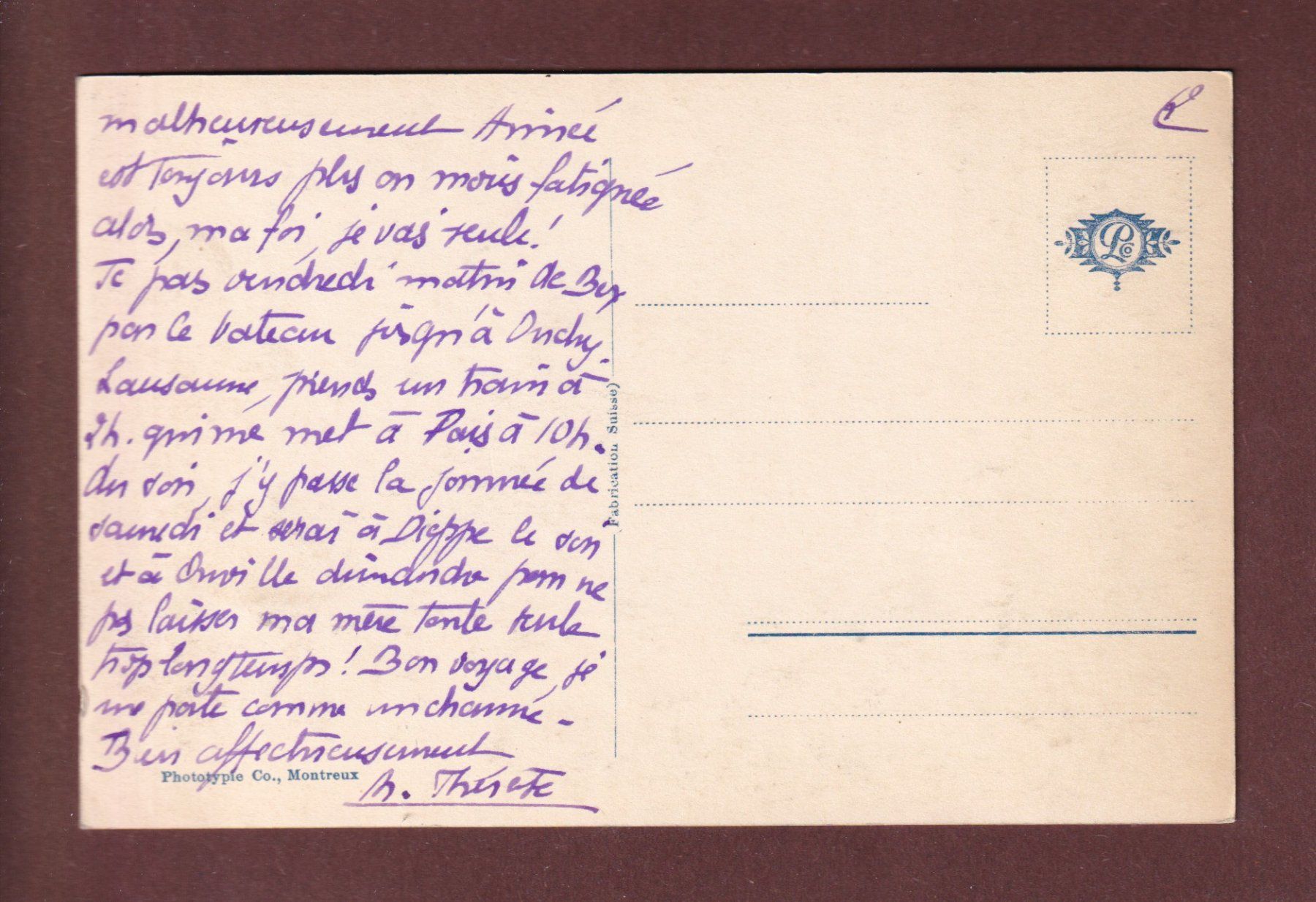 Cartoline postali: TERRITET-MONTREUX – Usato da Pully venduto da nicecards-shop 1