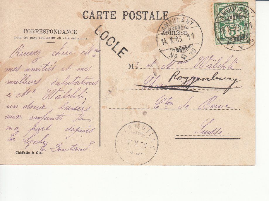 Cartoline postali: Neuchâtel 1906 – Usato da Bürglen TG venduto da StampGraf 1