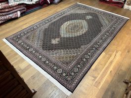Täbriz Mahi 50 Raj 286*198 cm Seidenteppich *gratis Versand*