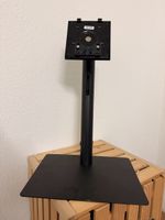 Schwarzer Monitorständer / Bildschirmhalter – höhenverstellb