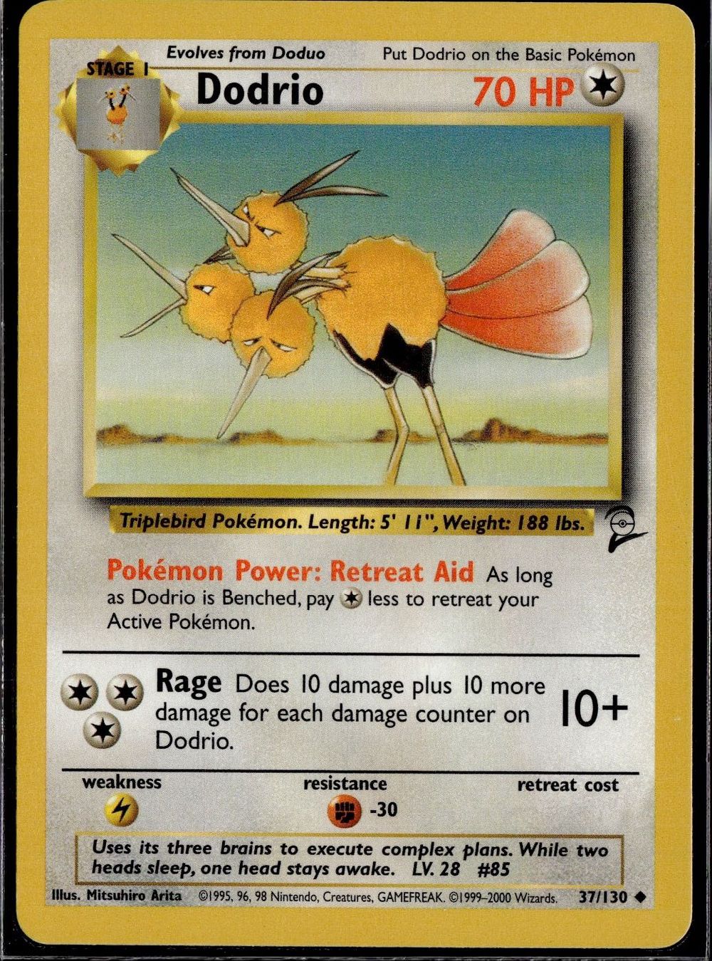 Pokémon Sammelbilder & Trading cards: Dodrio Base Set 2 37/130 Pokémon 2000 – Gebraucht aus Zürich von pokemon_cards