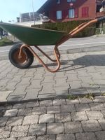 Schubkarre grün orange einradig gebrauchter Zustand