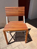 4 Teakholz-Stühle "Xylofon" Terrasse