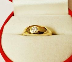 Diamantring mit 0,26 carat in 750 G-Gold