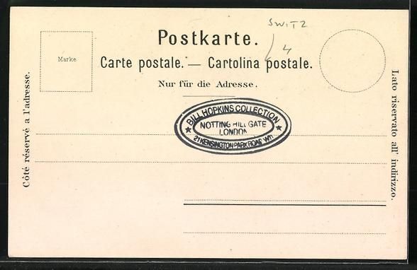 Cartoline postali: Lithographie Spiez, Blick auf den Ort – Usato da Berlin venduto da bartko-reher 1