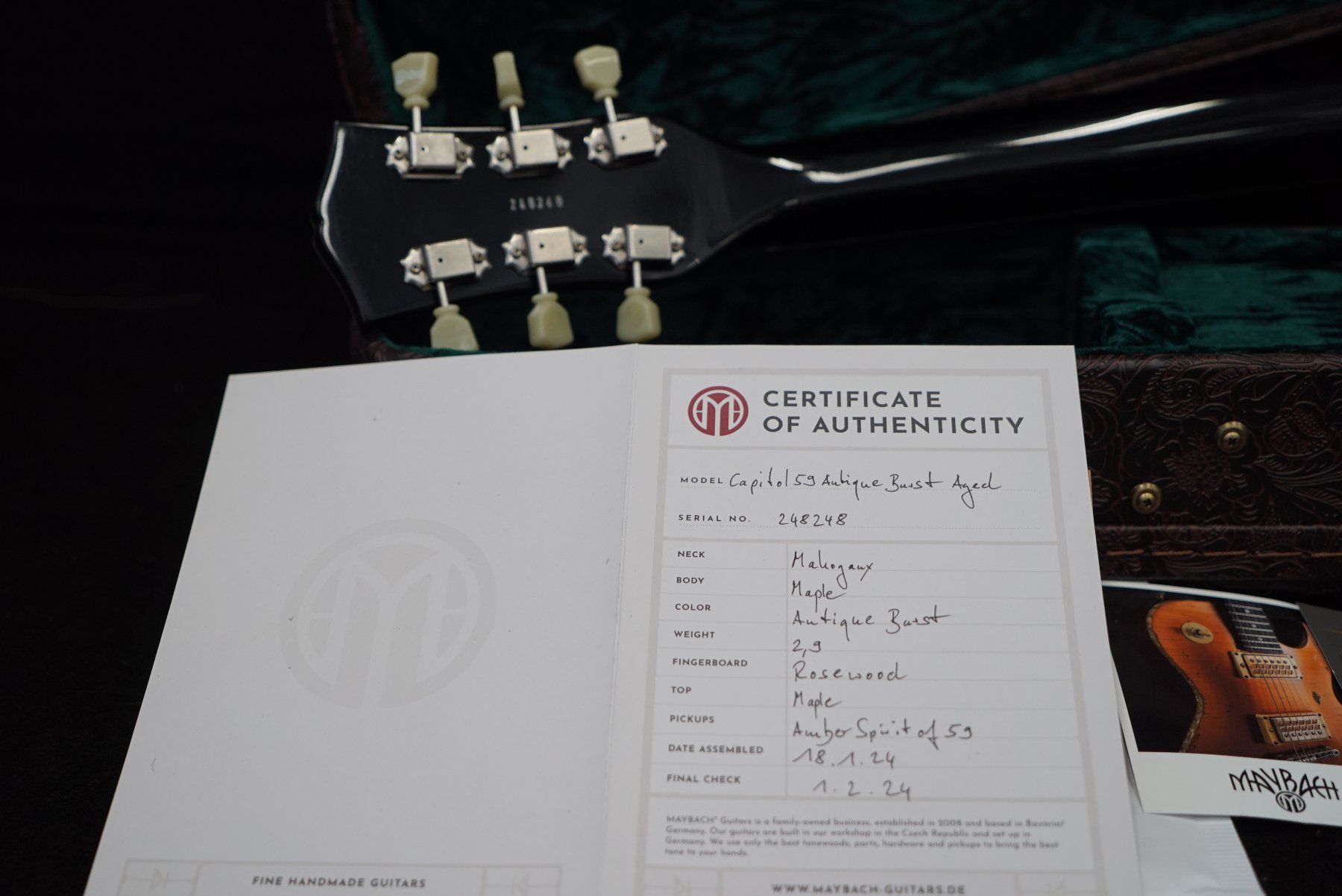 Maybach Strumenti musicali: Maybach Capitol '59 Antique Burst New Look – Usato da Ortschwaben venduto da Musictrade 7