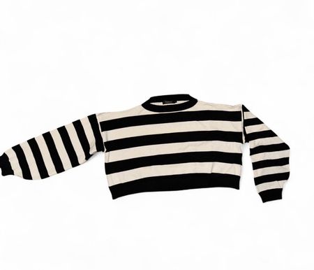 Pullover gestreift Schwarz/Creme  