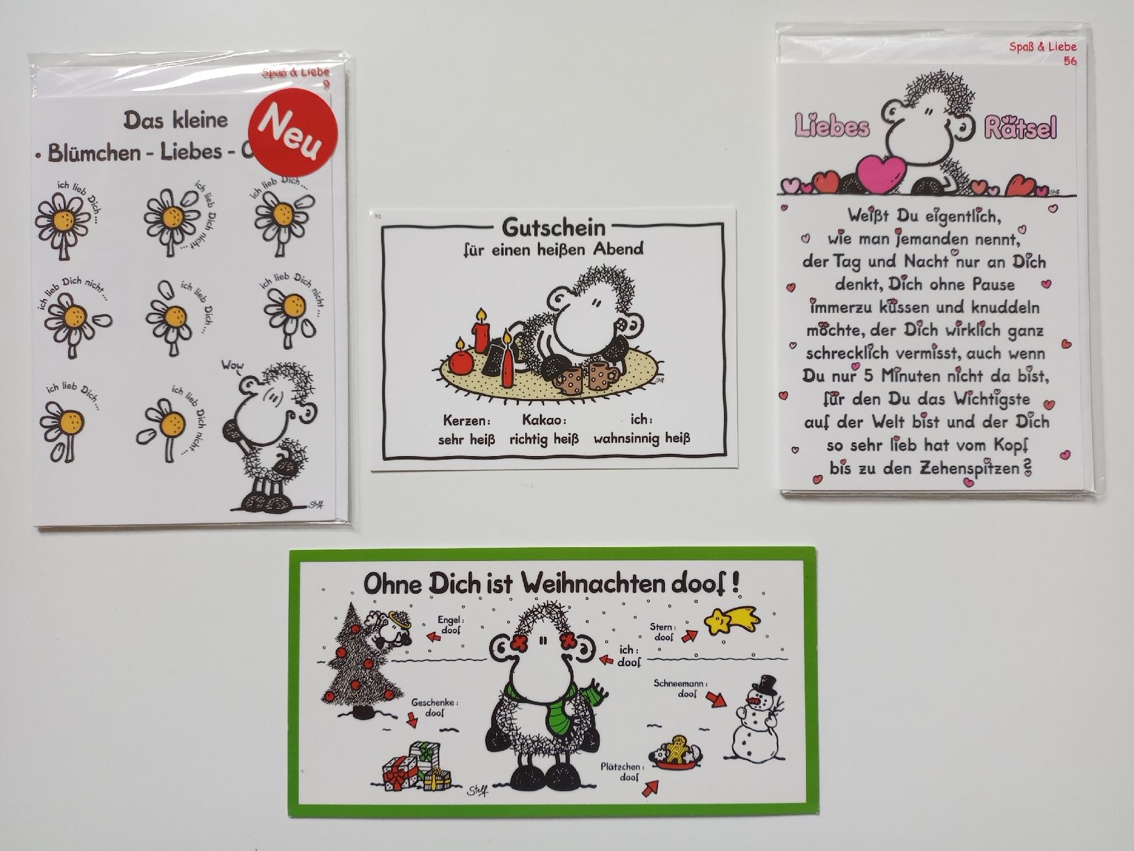 Cartoline: "Ohne Dich ist...doof" Kartenset – Nuovo (secondo la descrizione) da Spiez venduto da egonolsen