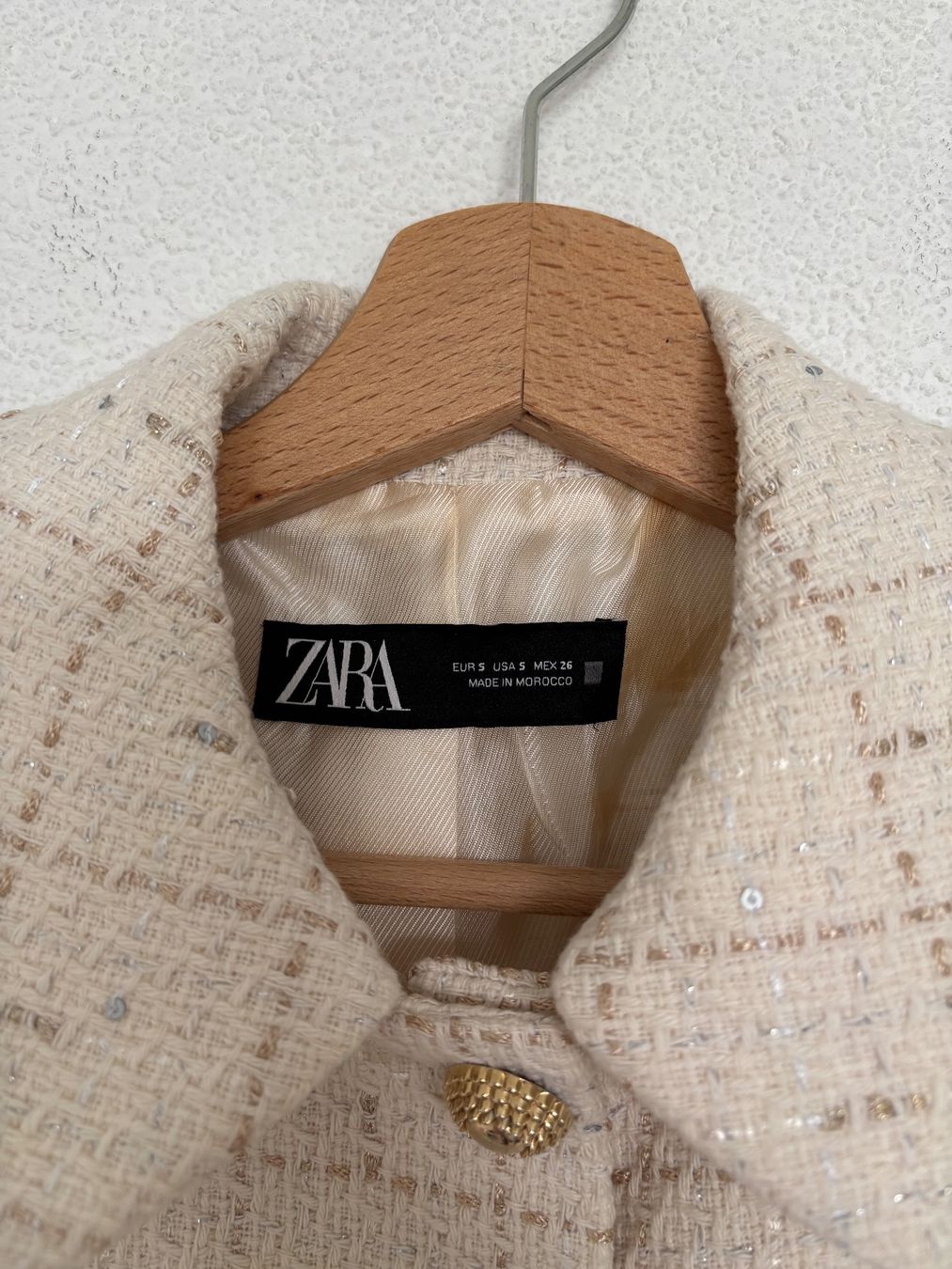Zara Giacche: Zara Jacke Tweed beige Grösse S – Usato da Effretikon venduto da Jana_K 1