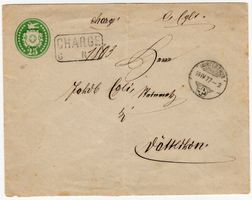 25 Rp. Tübli - Lokalrayon-Chargé von WINTERTHUR n. DÄTTLIKON