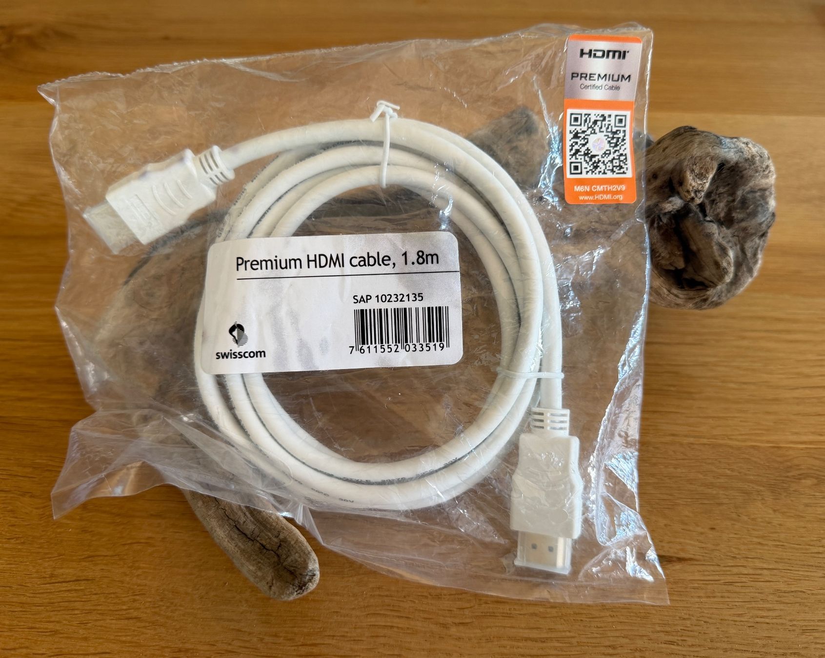 Swisscom Kabel: Premium HDMI cable, 1.8m SAP 10232135 – Neu und originalverpackt aus Urnäsch von Winterzauber12