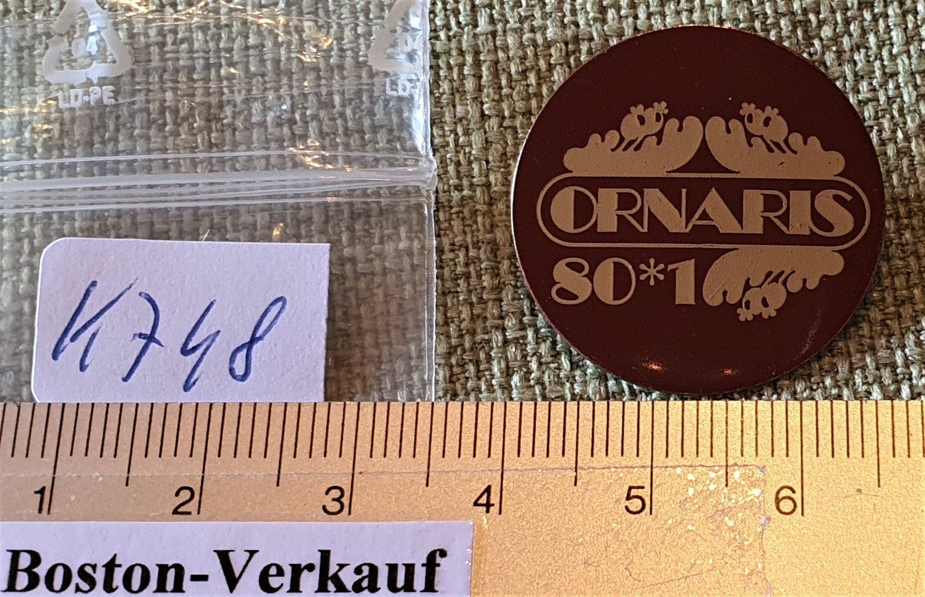 Kaffeerahmdeckel: K748 - Ornaris 80*1 Disco? – Gebraucht aus Reinach BL von Boston-Verkauf 2