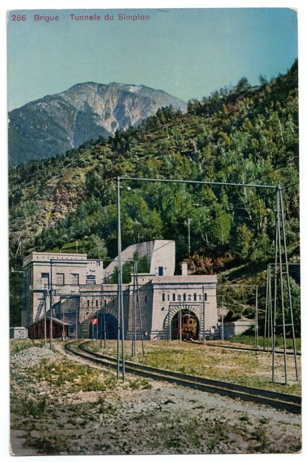 Ansichtskarten: Brigue, Tunnels du Simplon, estimée 1925 – Gebraucht aus Frauenfeld von POML