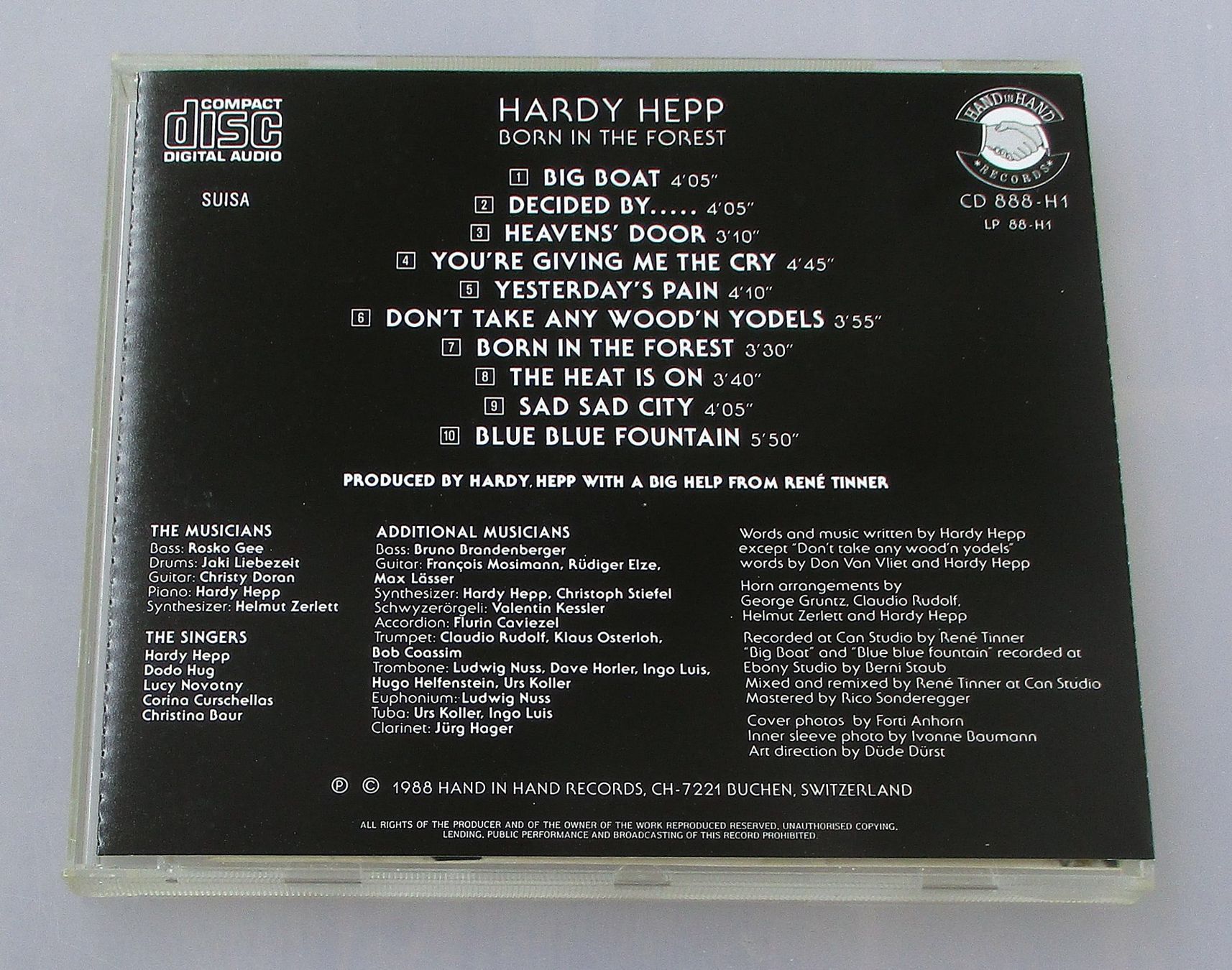 CD: HARDY HEPP - Born In The Forest – Usato da Wattwil venduto da Muriel11 1