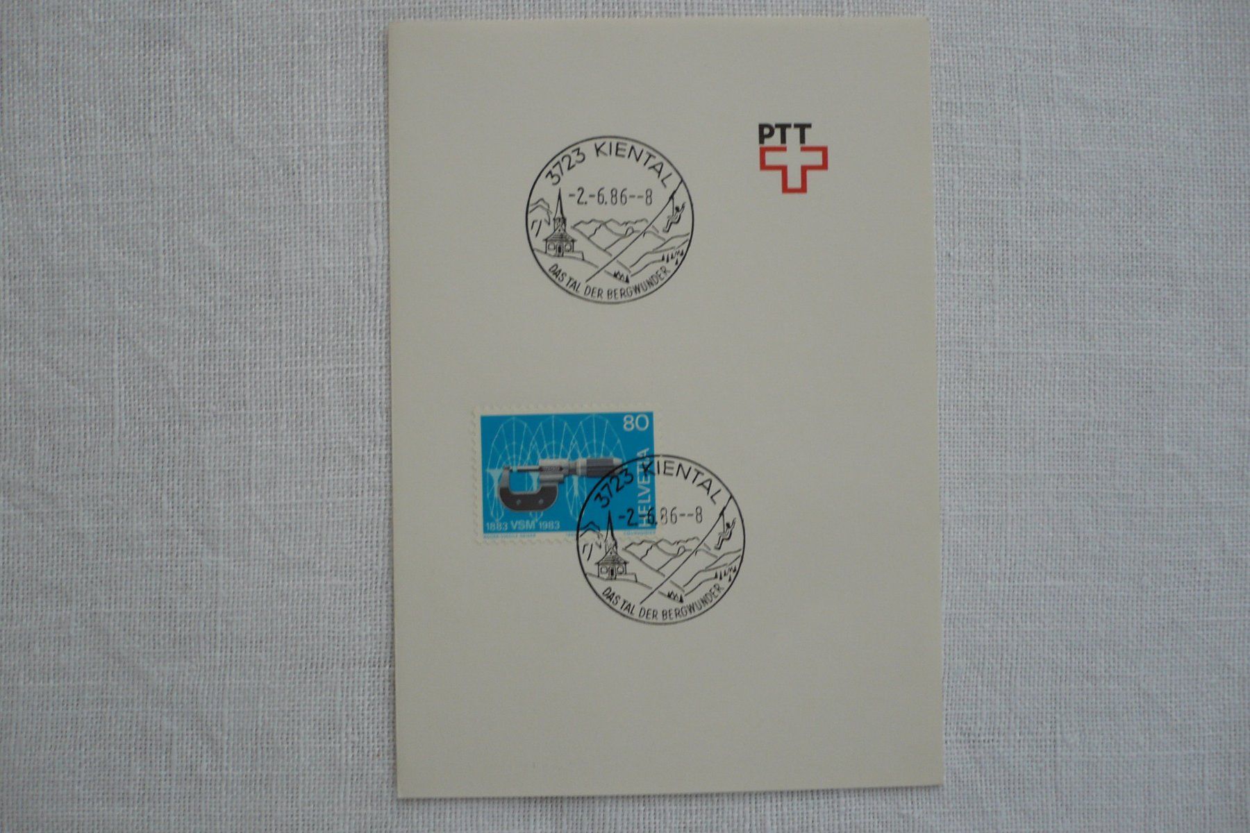 Tutti i francobolli: 1986 Werbedatumstempel - ET 3723 Kiental – Usato da Zürich venduto da saltandpepper008