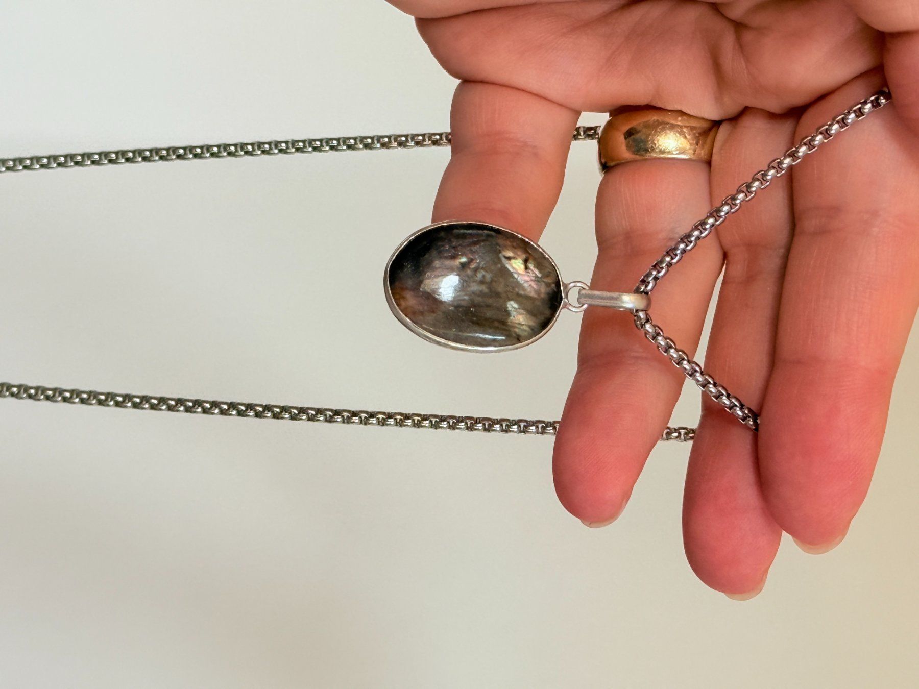 Catenine: Labradorite necklace – Nuovo e nell'imballaggio originale da Genève venduto da AGBERG 8