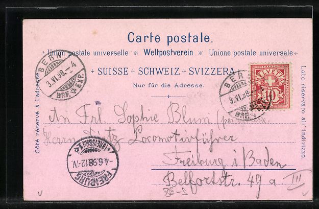 Cartoline postali: Litho Bern, Ortsansicht mit Brücke und  – Usato da Berlin venduto da bartko-reher 1