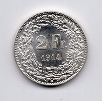 (2529) CH, 2 Franken 1914, Super, stgl