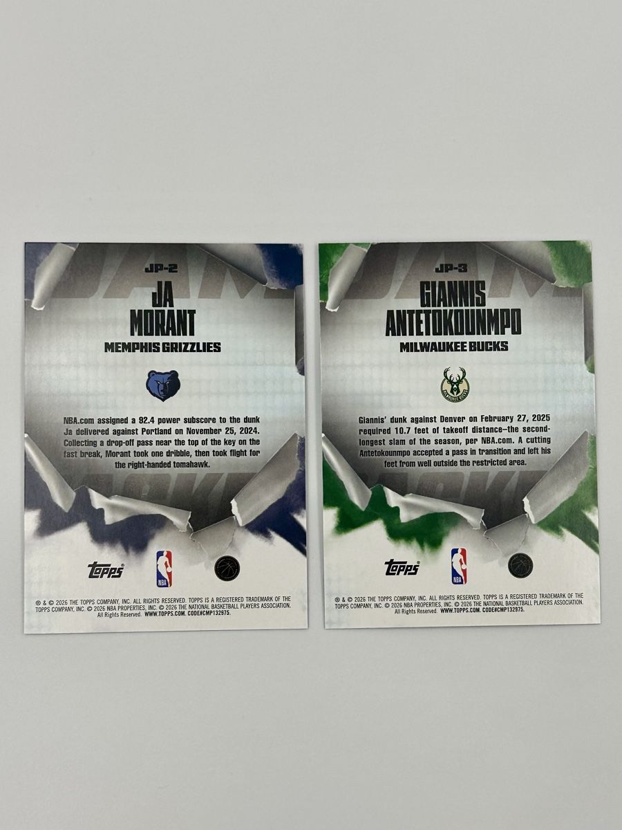 Nba Cartes à collectionner: Giannis & Ja Morant NBA Hoops 2026 Jam Packed Inserts – Neuf (Voir description) à Lyss par Swissmantis 3