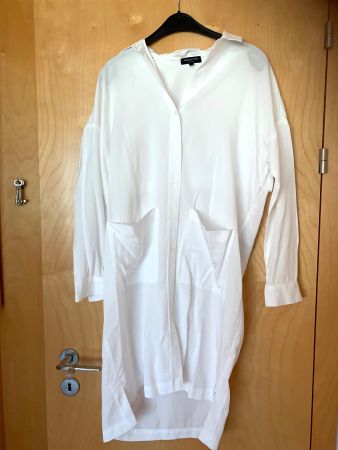 SELECTED Femme langes weisses Blusenkleid Gr. 34 oversize