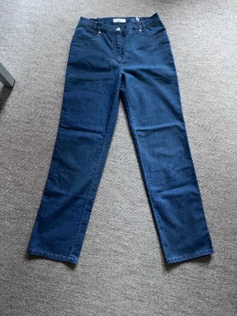 STARK Damen Jeans, Slim Leg Gr. 38 mit Glitzer