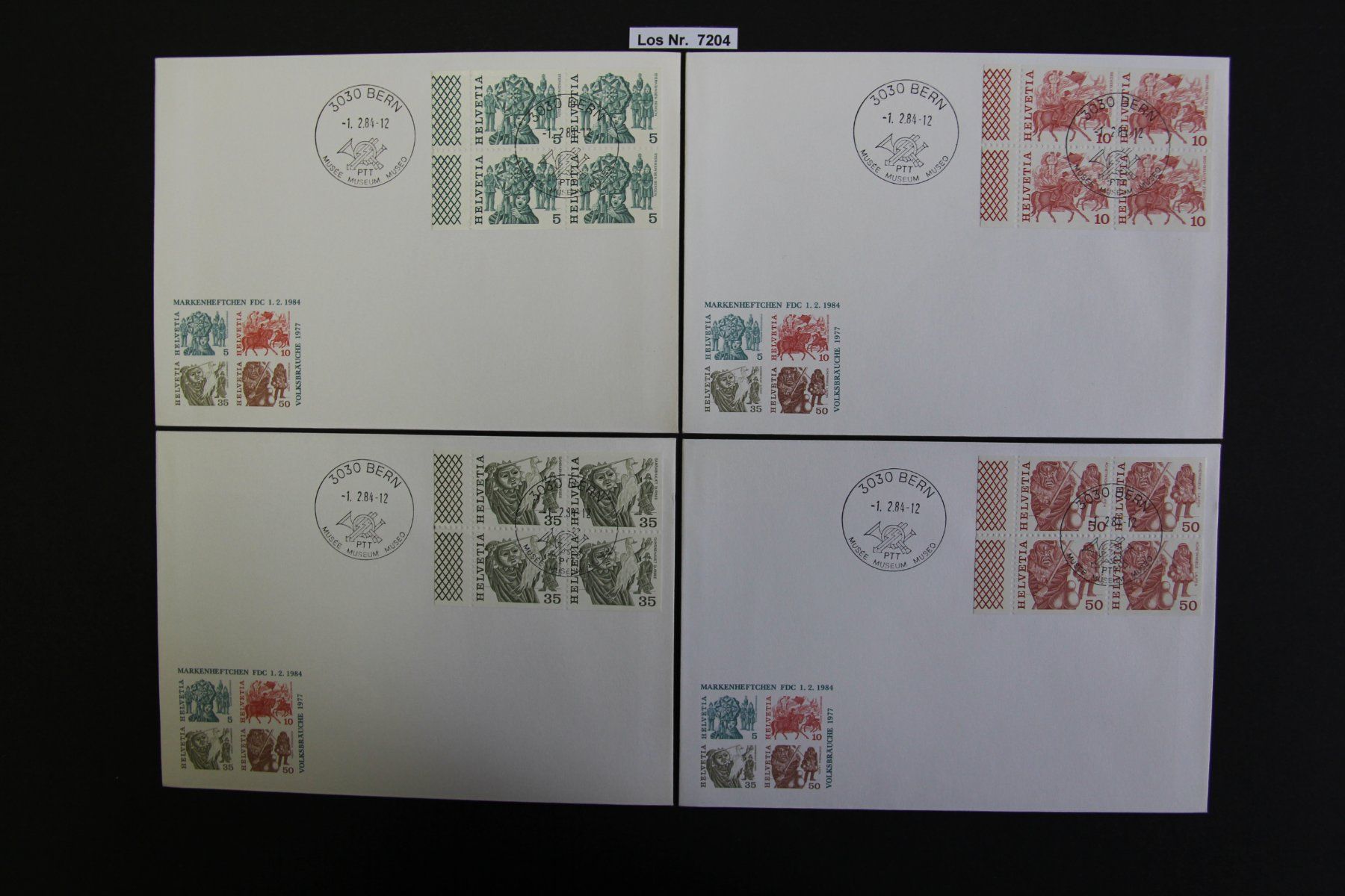 Tous les timbres: CH 1984 Briefe sauber gestempelt                    Los 7204 – D'occasion à Volken par jukon65 1