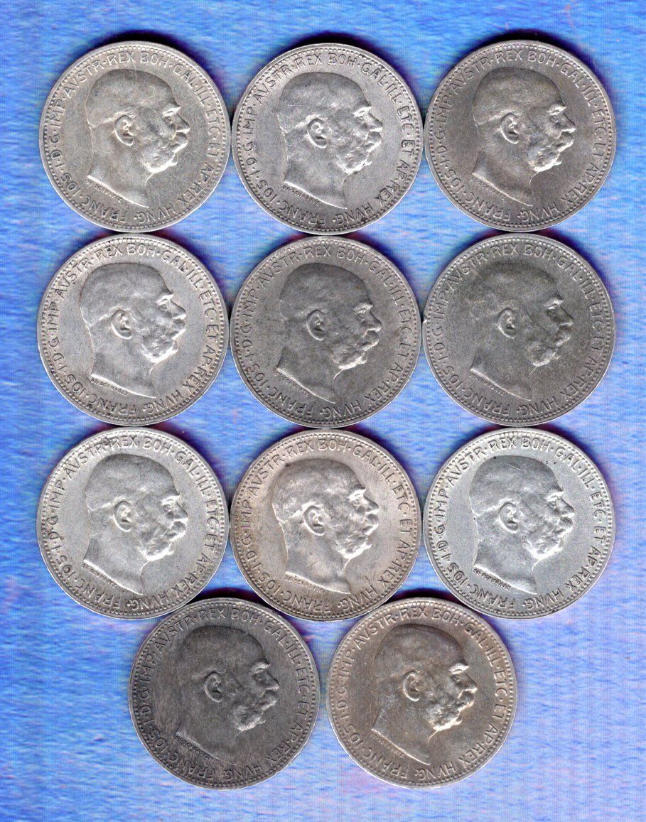 Tutti le monete: Austria coins 11 stück silber – Usato da Leibstadt venduto da baroc333 1