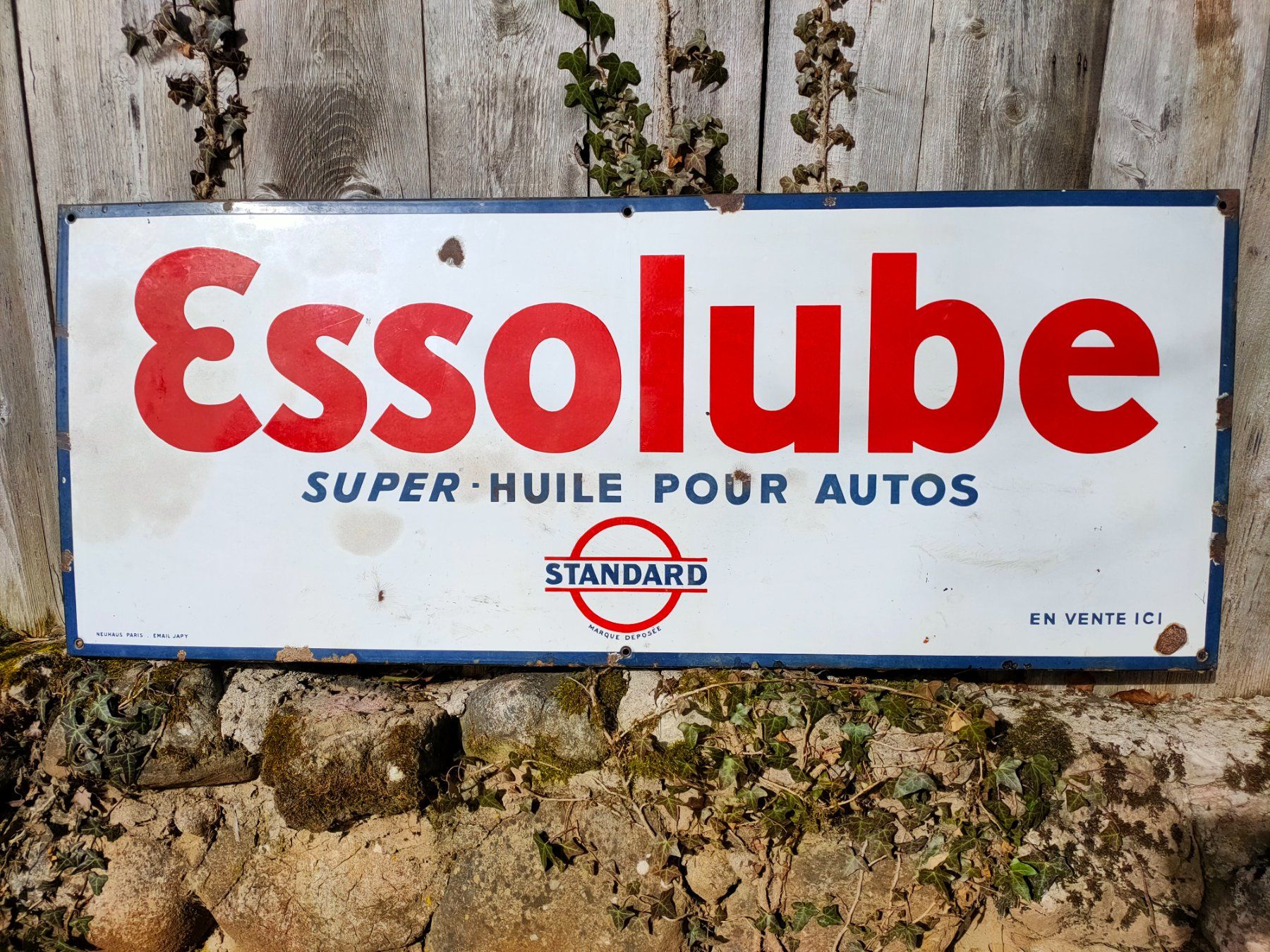 Schilder: Emailschild esso – Gebraucht aus Bretonnières von Minigab
