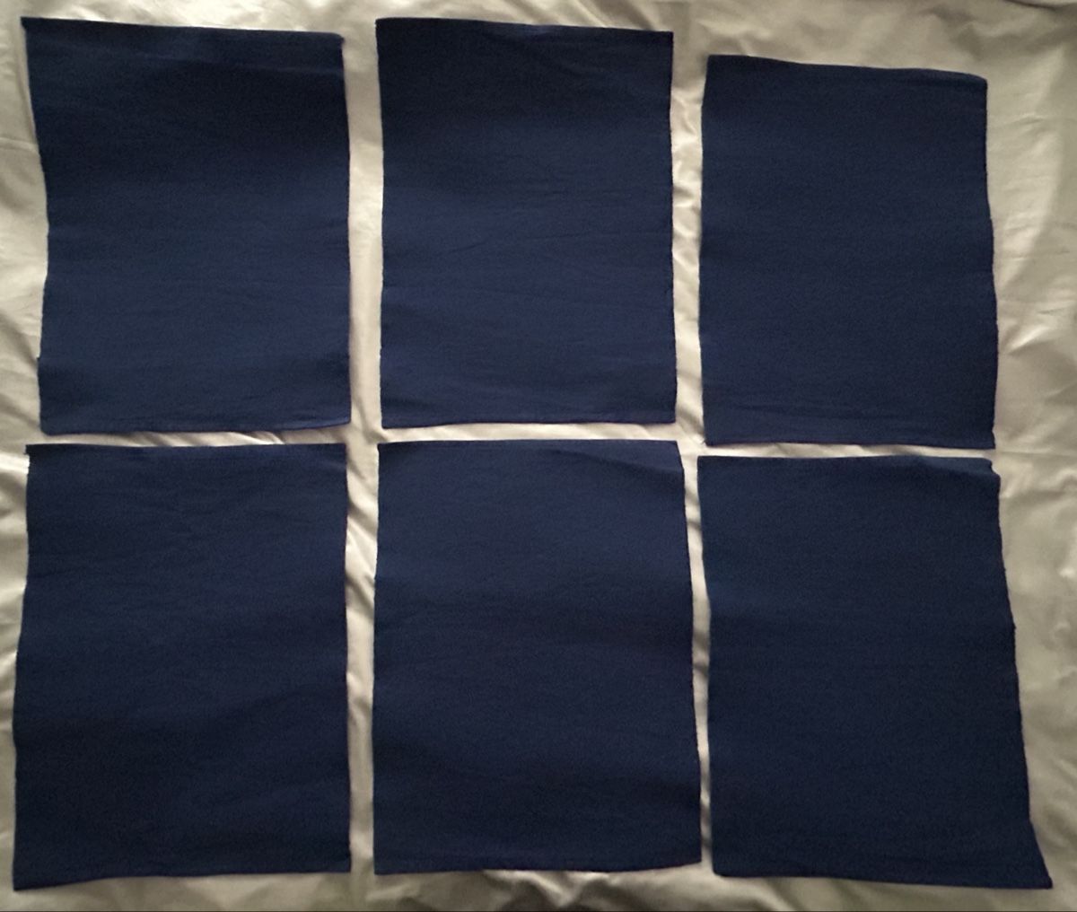 Tischset: 6 Tischset 100% Baumwolle blau  – Gebraucht aus Winterthur von stella67