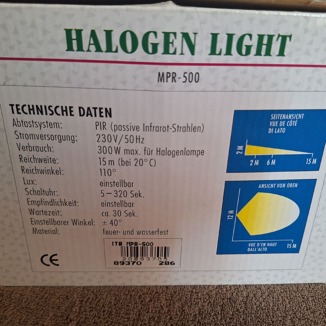 Lampes: Halogen Lampe mit PIR Sensor (2) – Neuf (Voir description) à Winterthur par Goldpipau 2