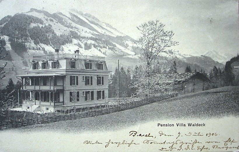 Ansichtskarten: BASEL Pension Villa Waldeck – Gebraucht aus Jona von philajona